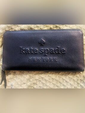 Kate Spade Large Zip Wallet Blue